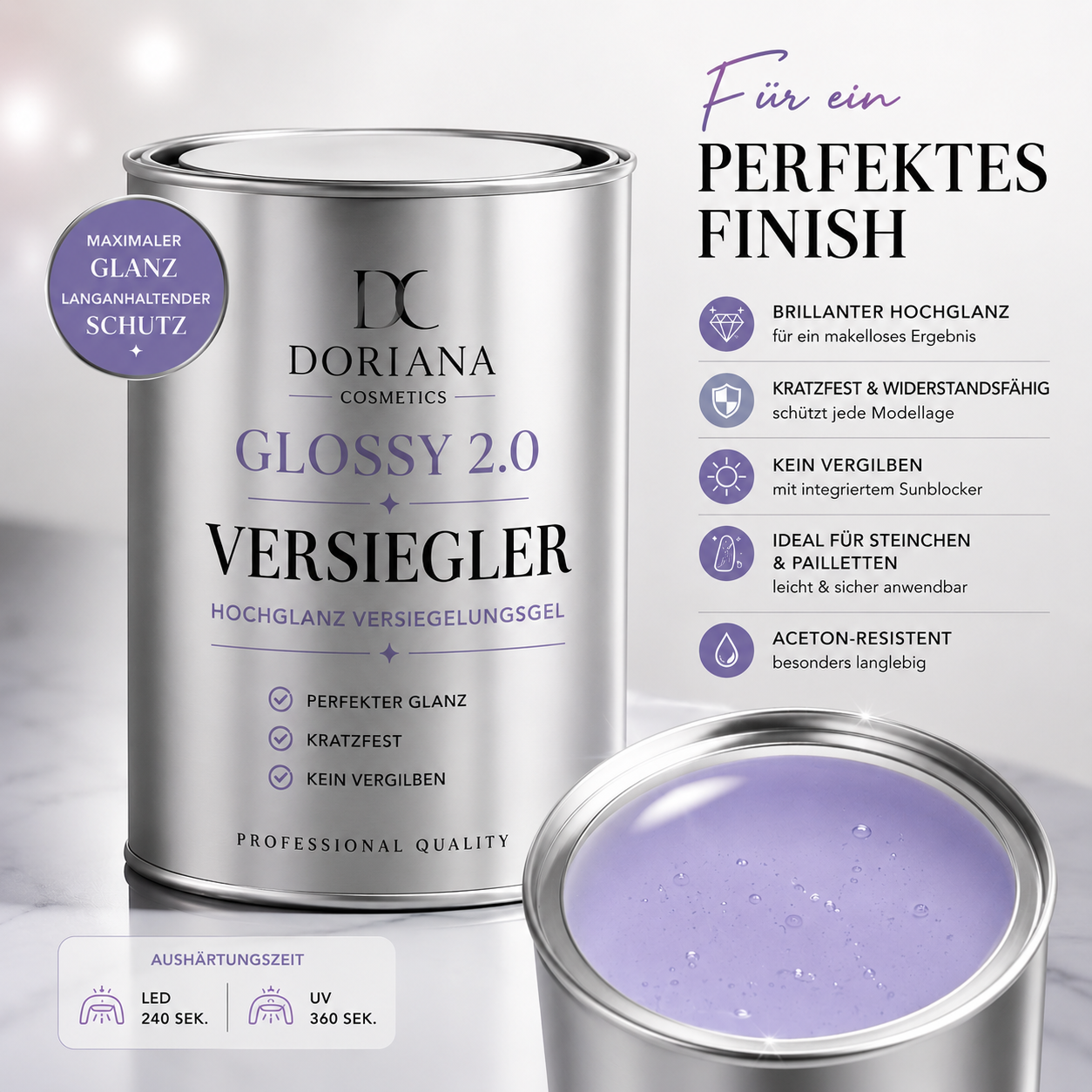Versiegler Glossy 2.0 ⎥ Mittel-Dünnviskos ⎥ mit Schwitzschicht ⎥Bulk Großgebinde