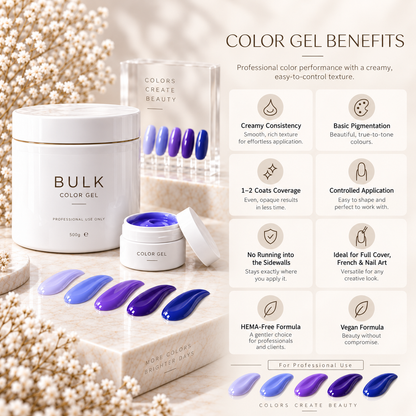 BULK ⎥ UV-Farbgele BASIC ⎥ BLAU / LILA Colors ⎥ 500 ml
