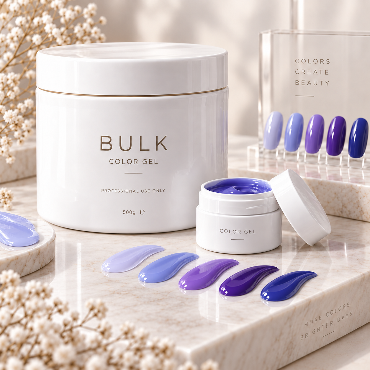 BULK ⎥ UV-Farbgele BASIC ⎥ BLAU / LILA Colors ⎥ 500 ml