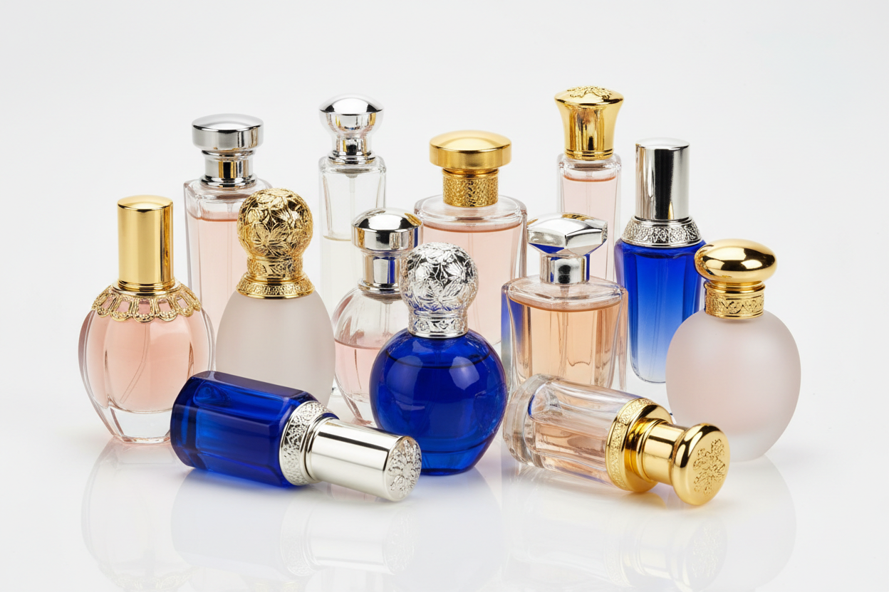 Verschiedene kleine Parfum flaschen 